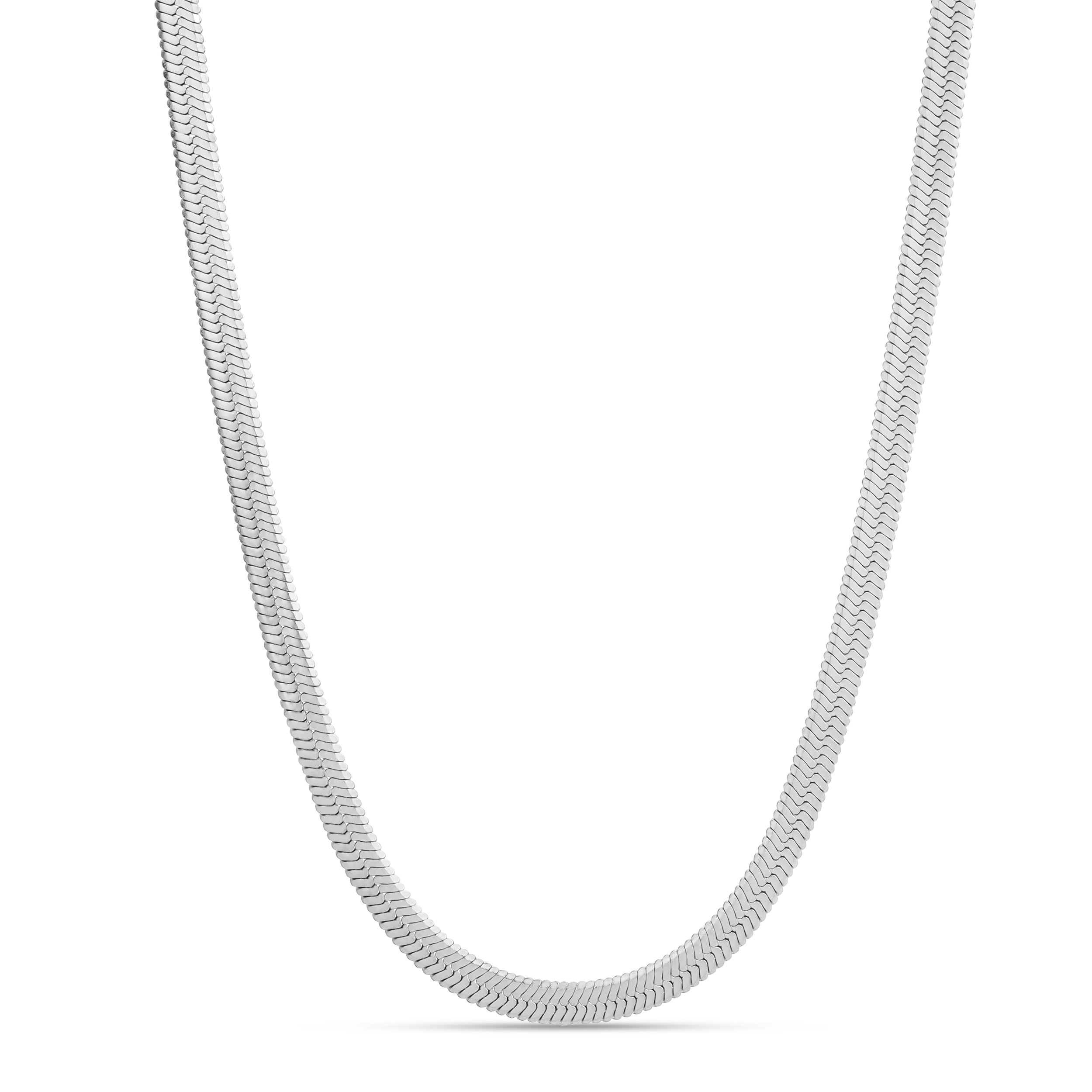 Stainless Steel Herringbone Necklace