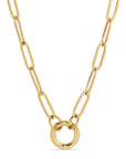 Stainless Steel Paperclip Charm Holder Necklace