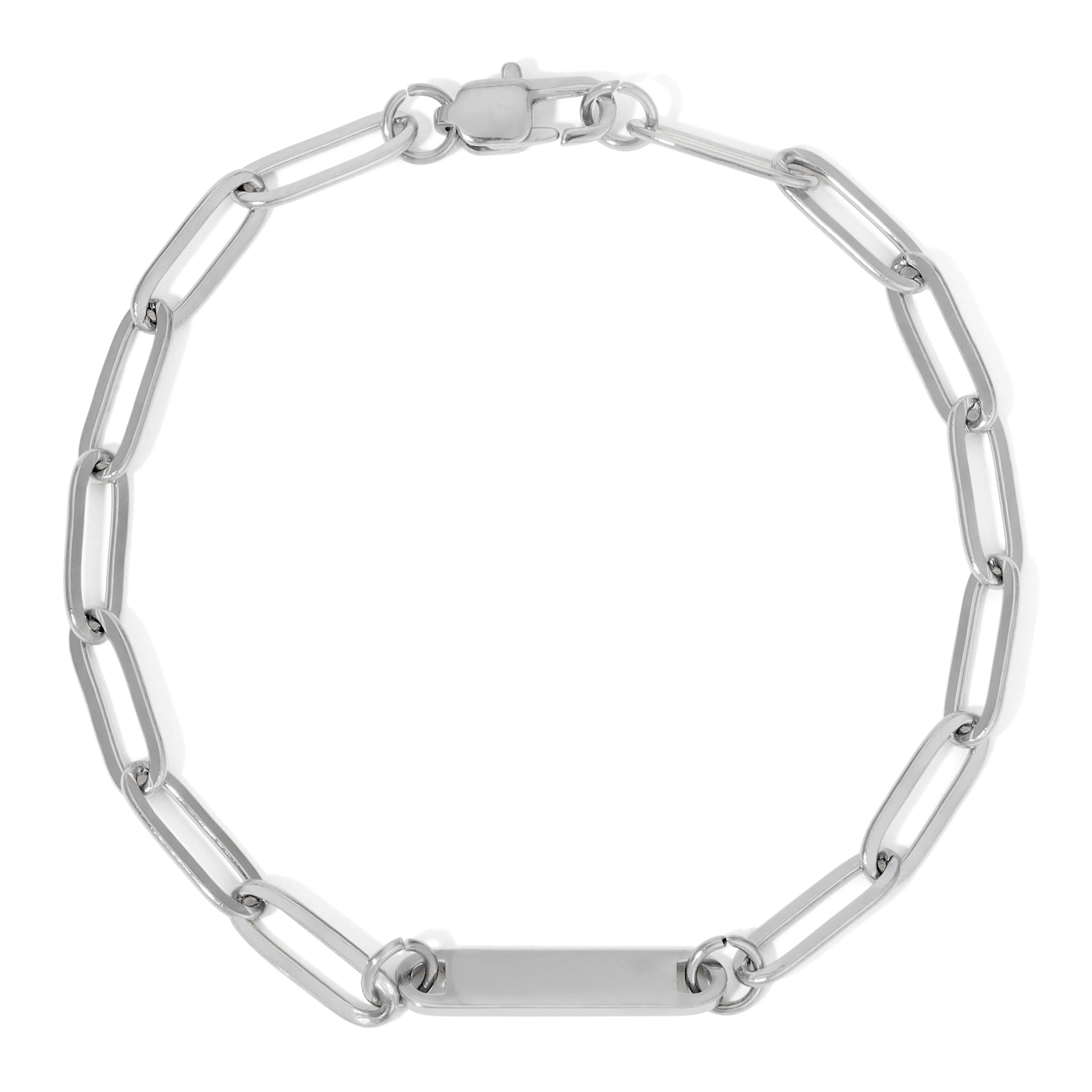 Stainless Steel Paperclip Engravable Bracelet
