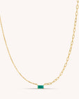 Asymmetrical Green Stone Necklace