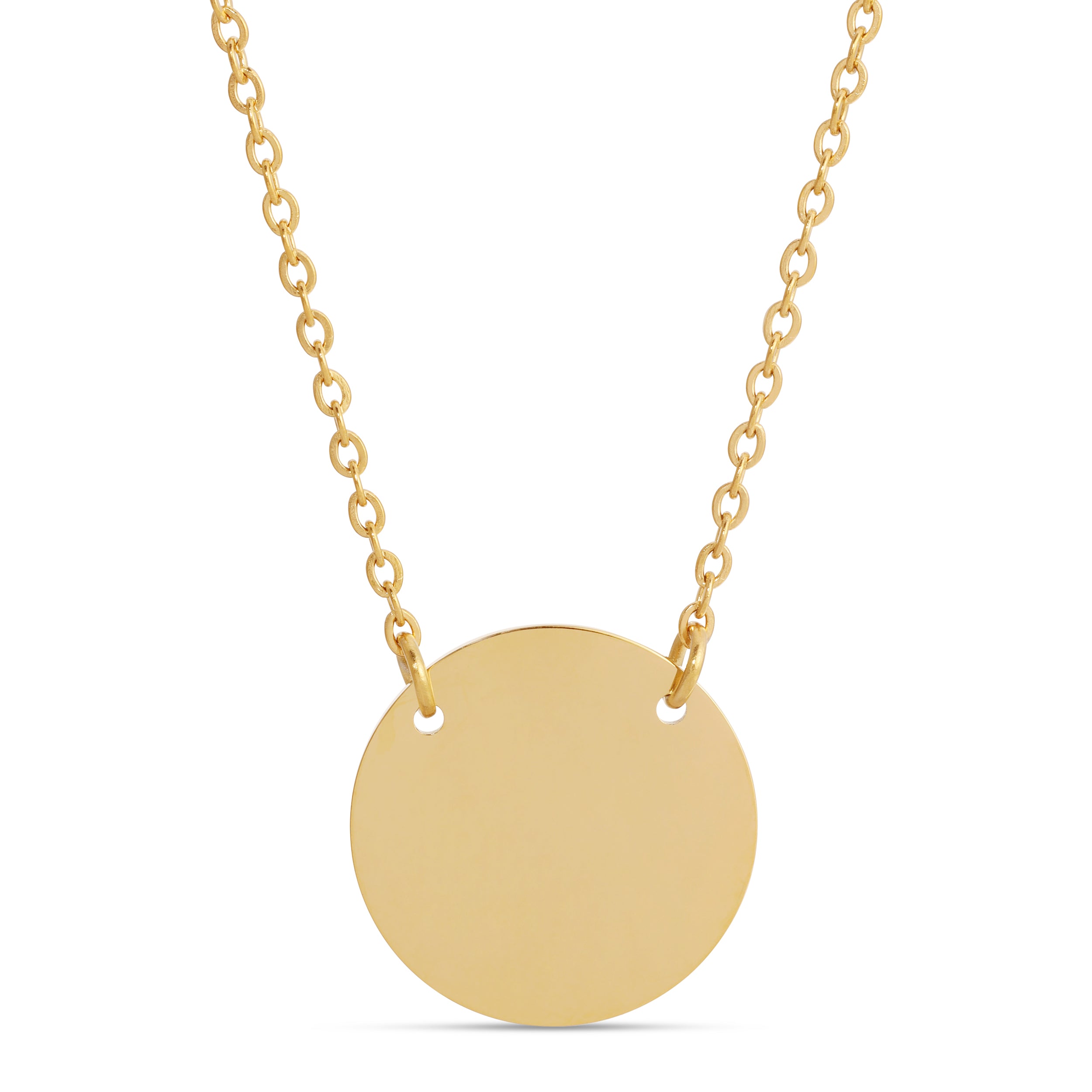 Stainless Steel Engravable Circle Necklace