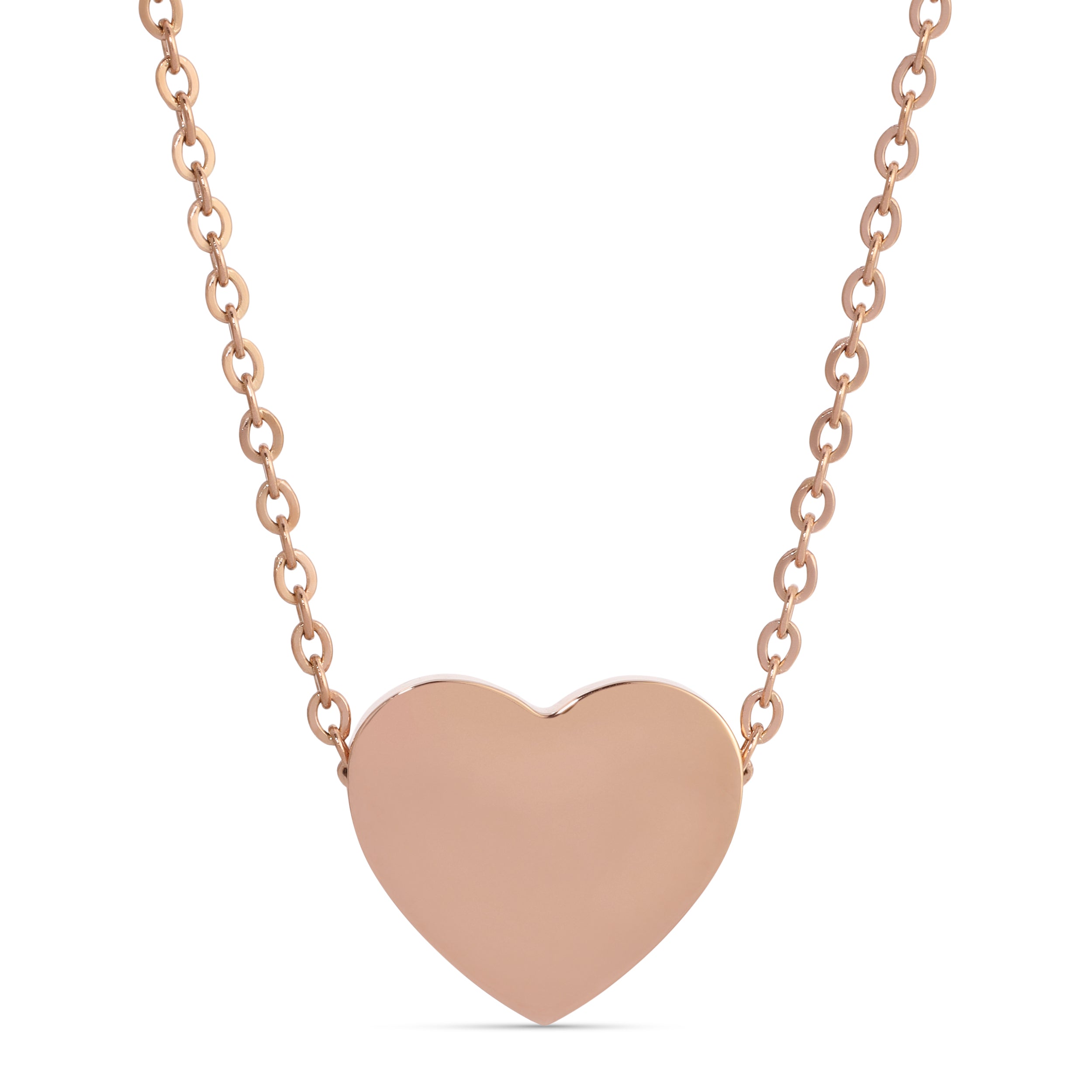 Stainless Steel Engravable Heart Necklace