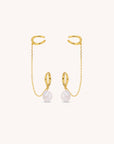 Pearl Huggies with Ear Cuffs