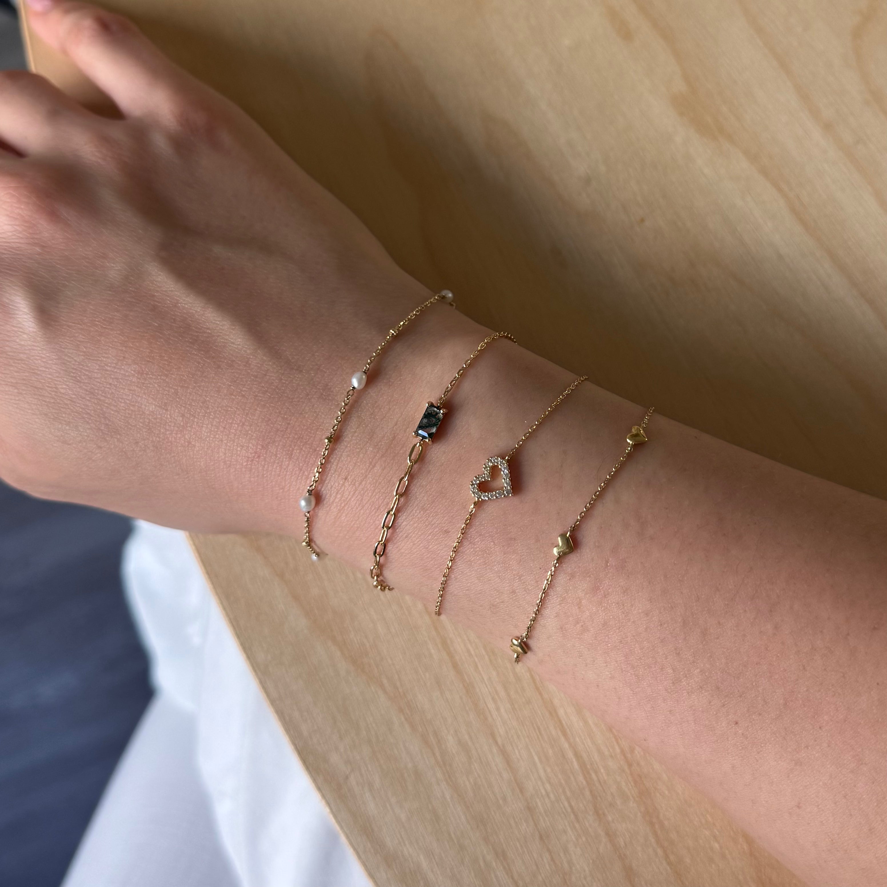 CZ Heart Bracelet
