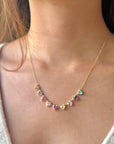 Baby Gem Heart Strand Necklace