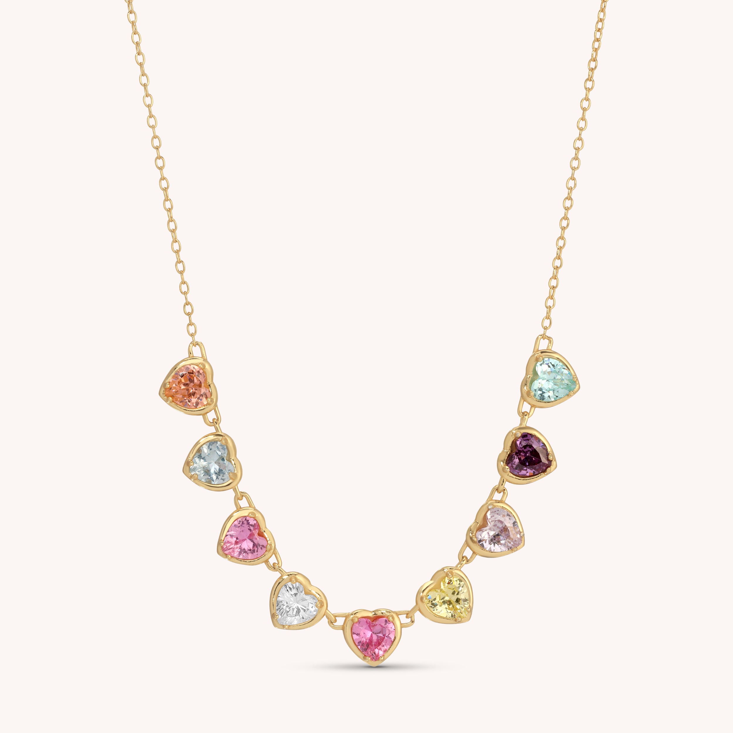Baby Gem Heart Strand Necklace