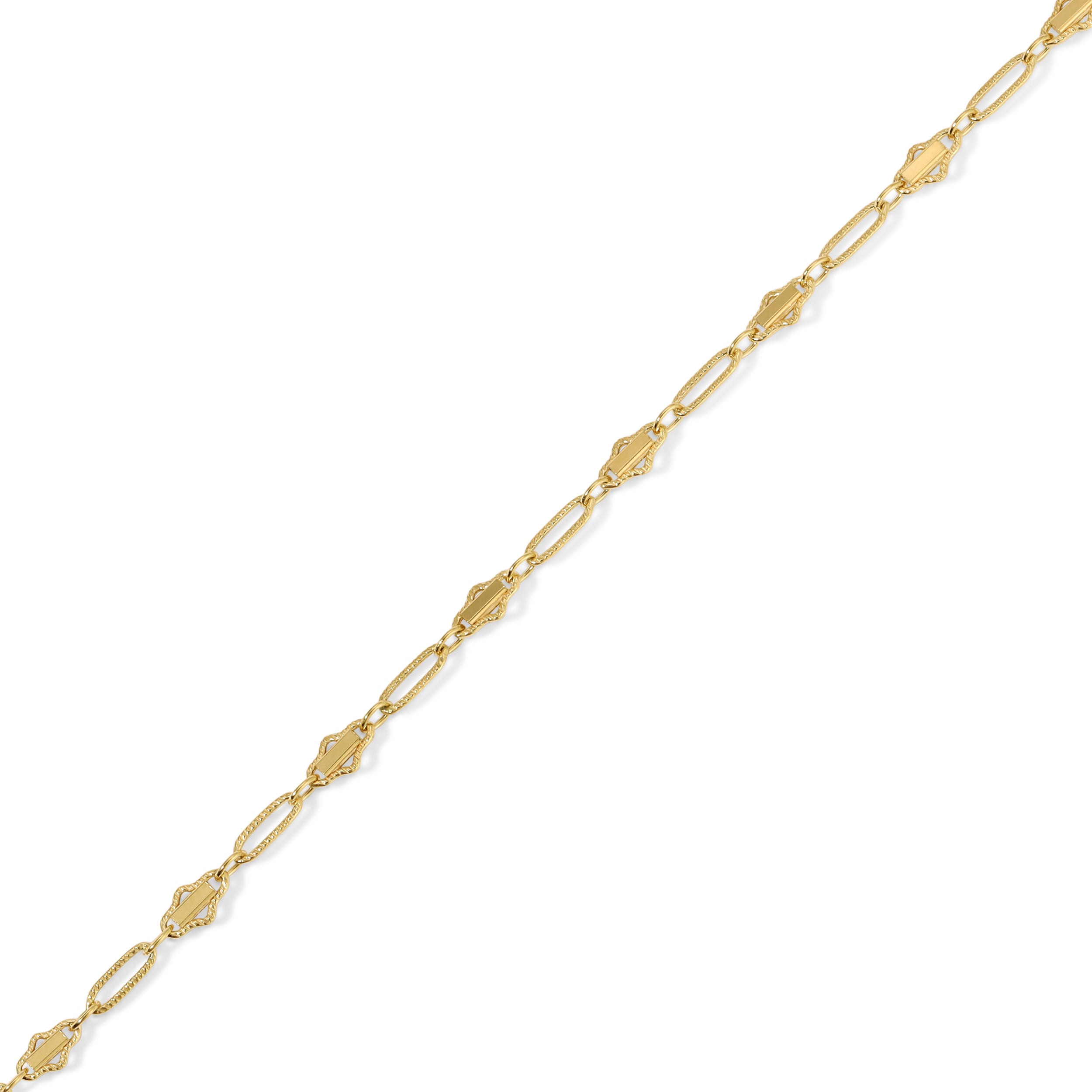 Textured Dainty Bar Chain