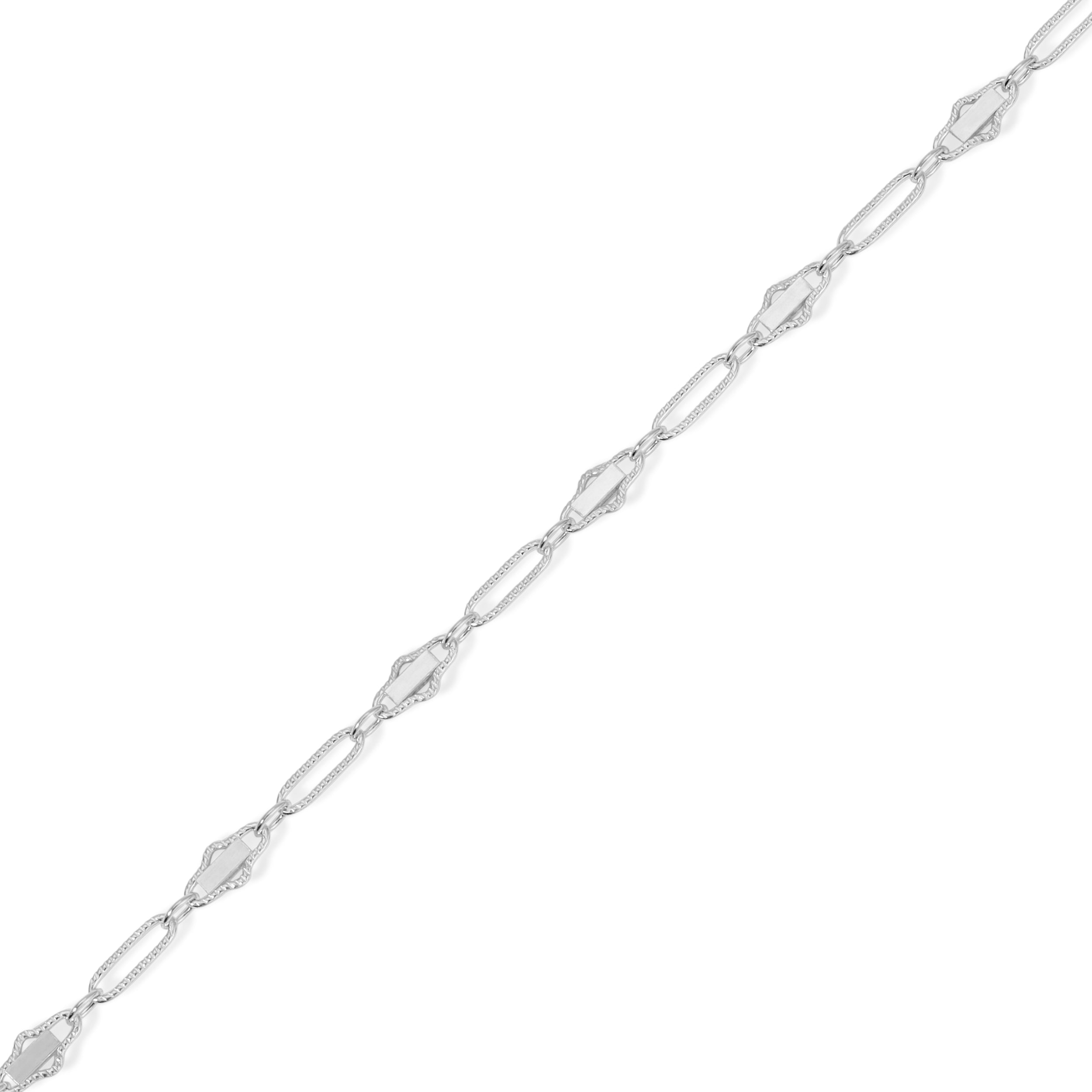 Textured Dainty Bar Chain
