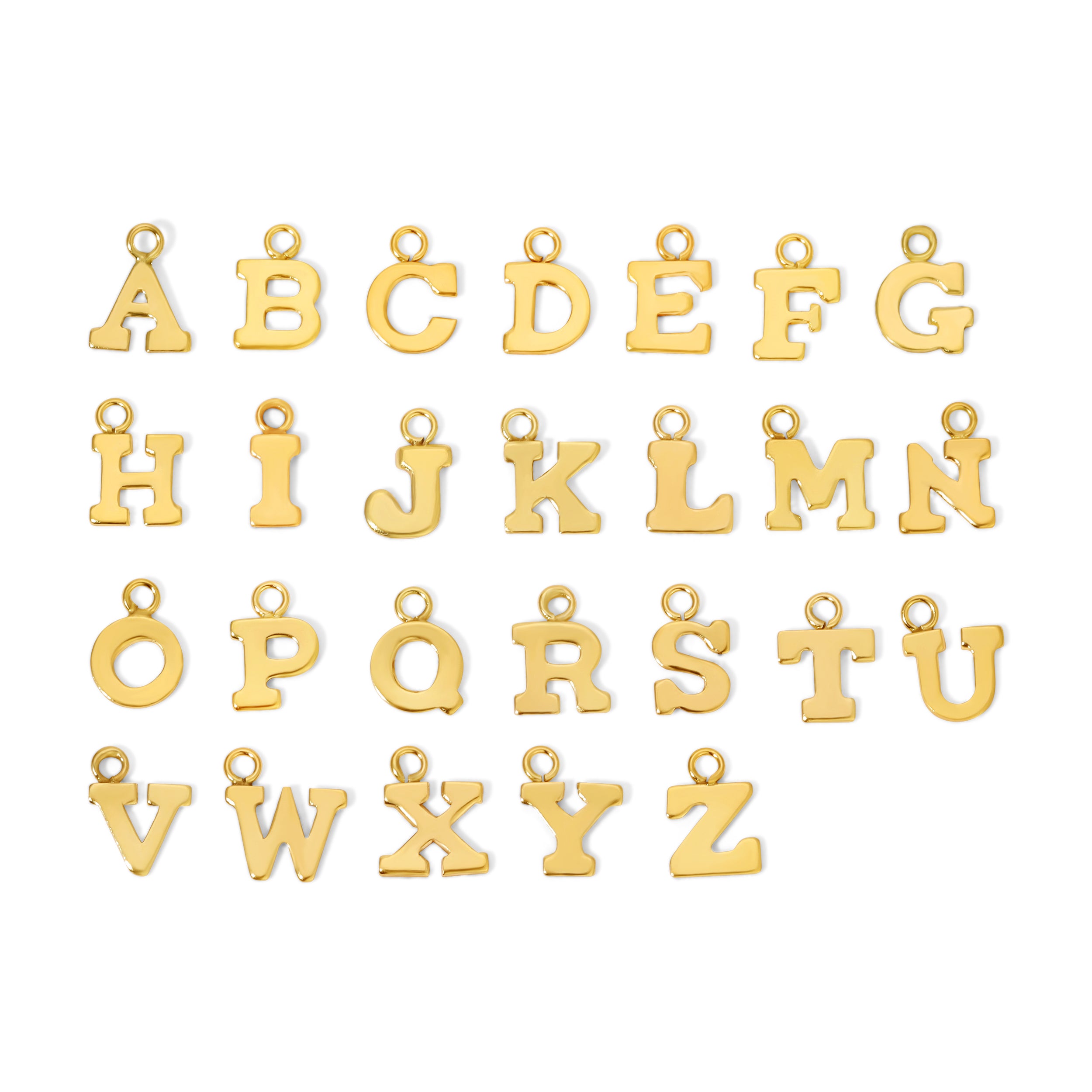 Gold Filled Block Letter Initial Charm