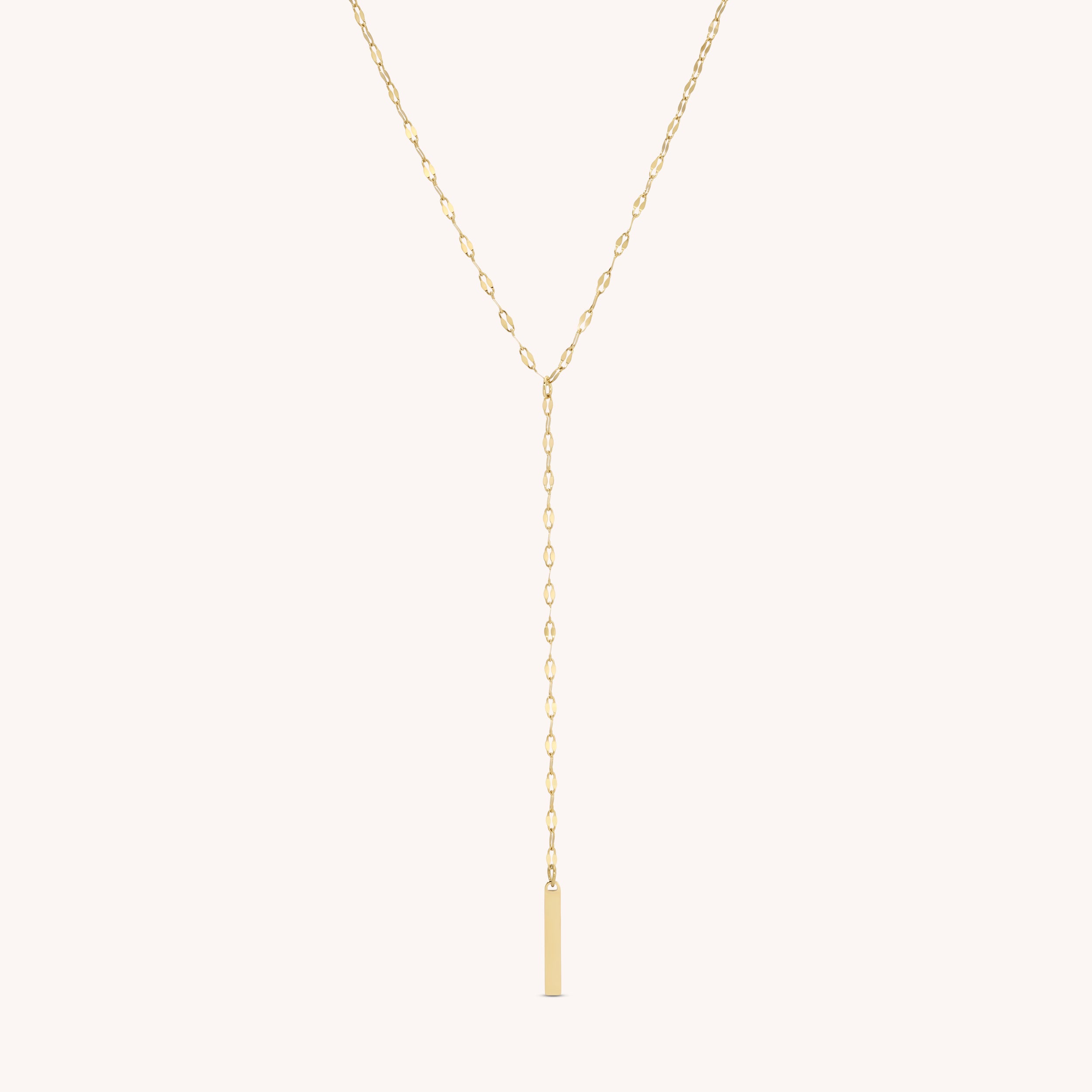 Stainless Steel Lariat Bar Necklace