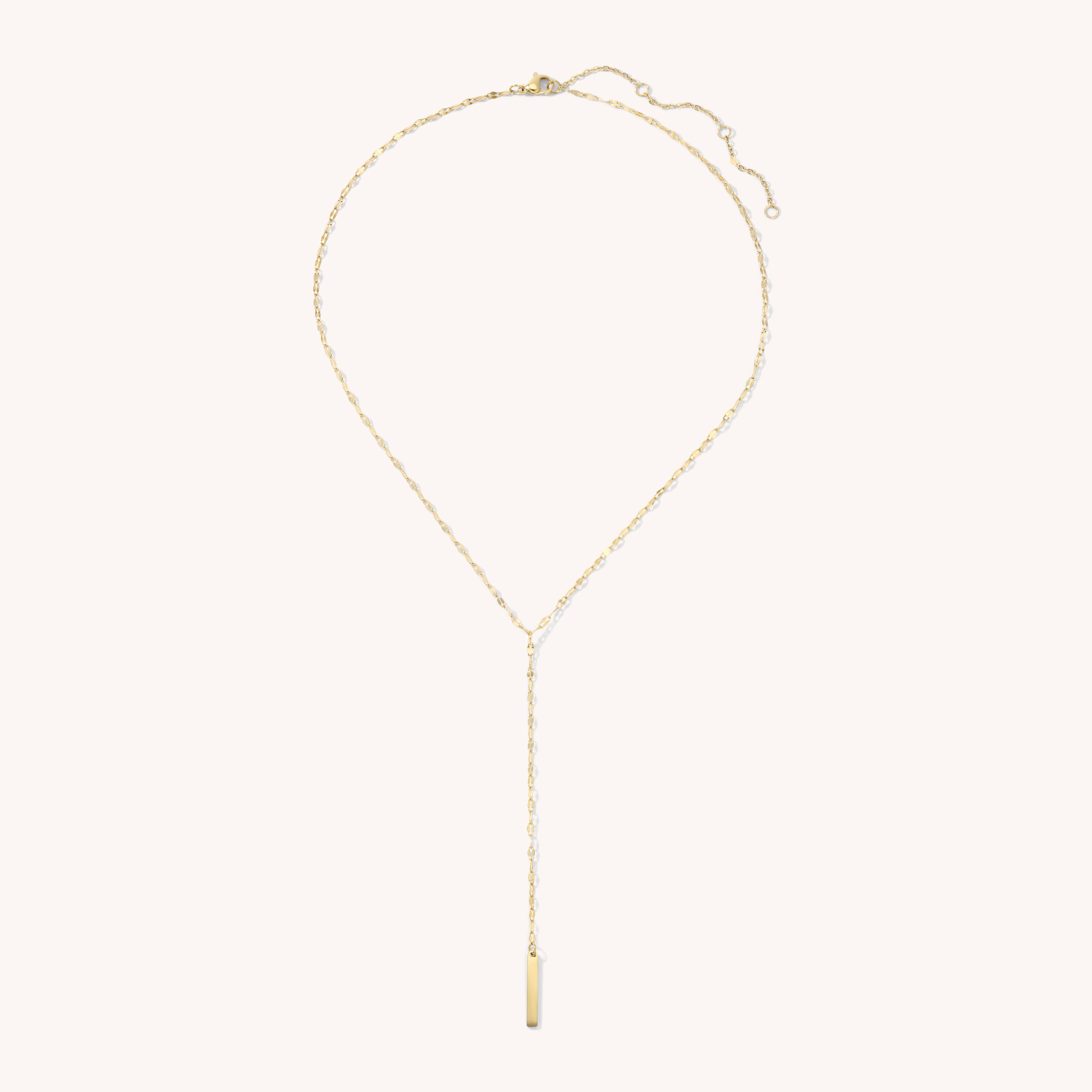 Stainless Steel Lariat Bar Necklace
