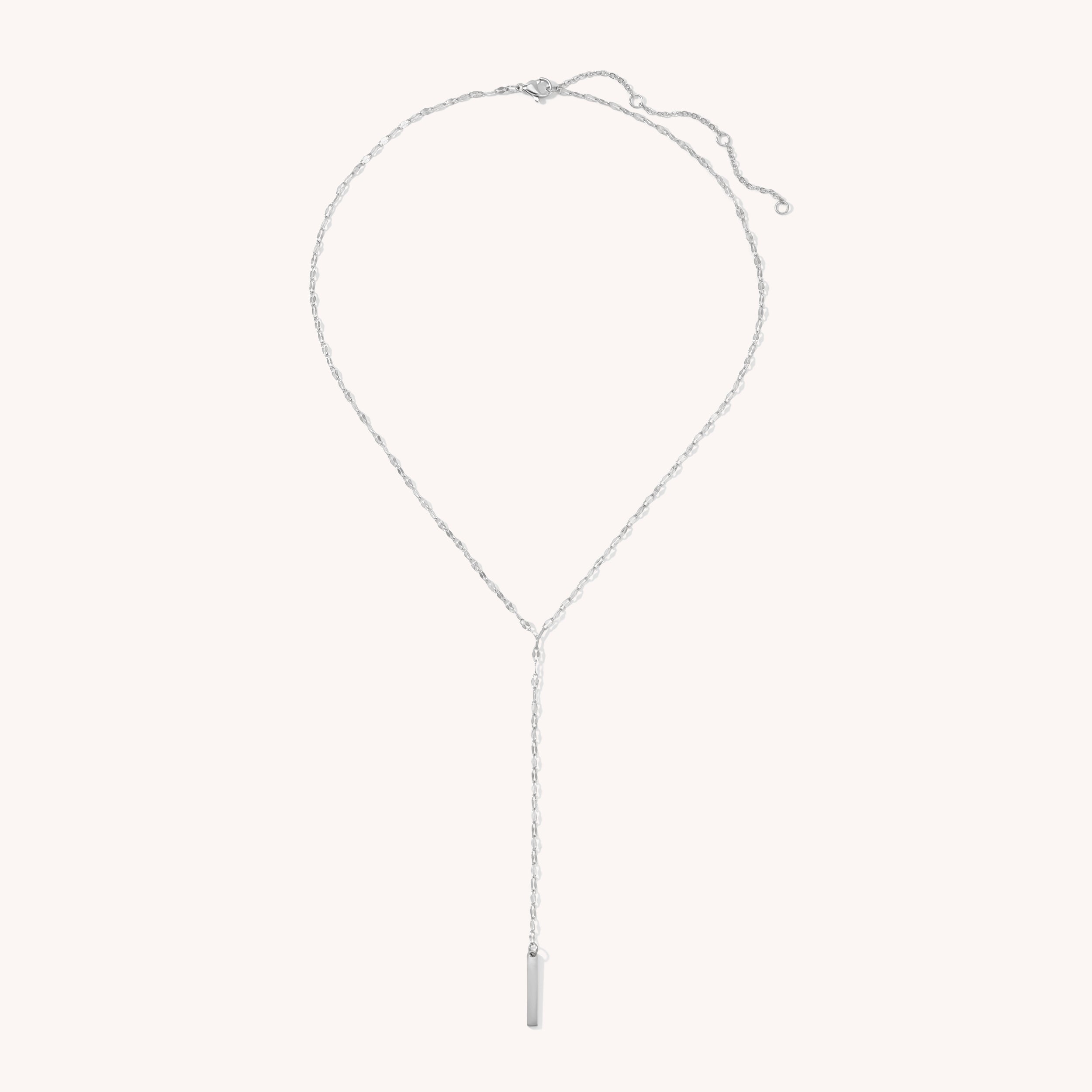 Stainless Steel Lariat Bar Necklace