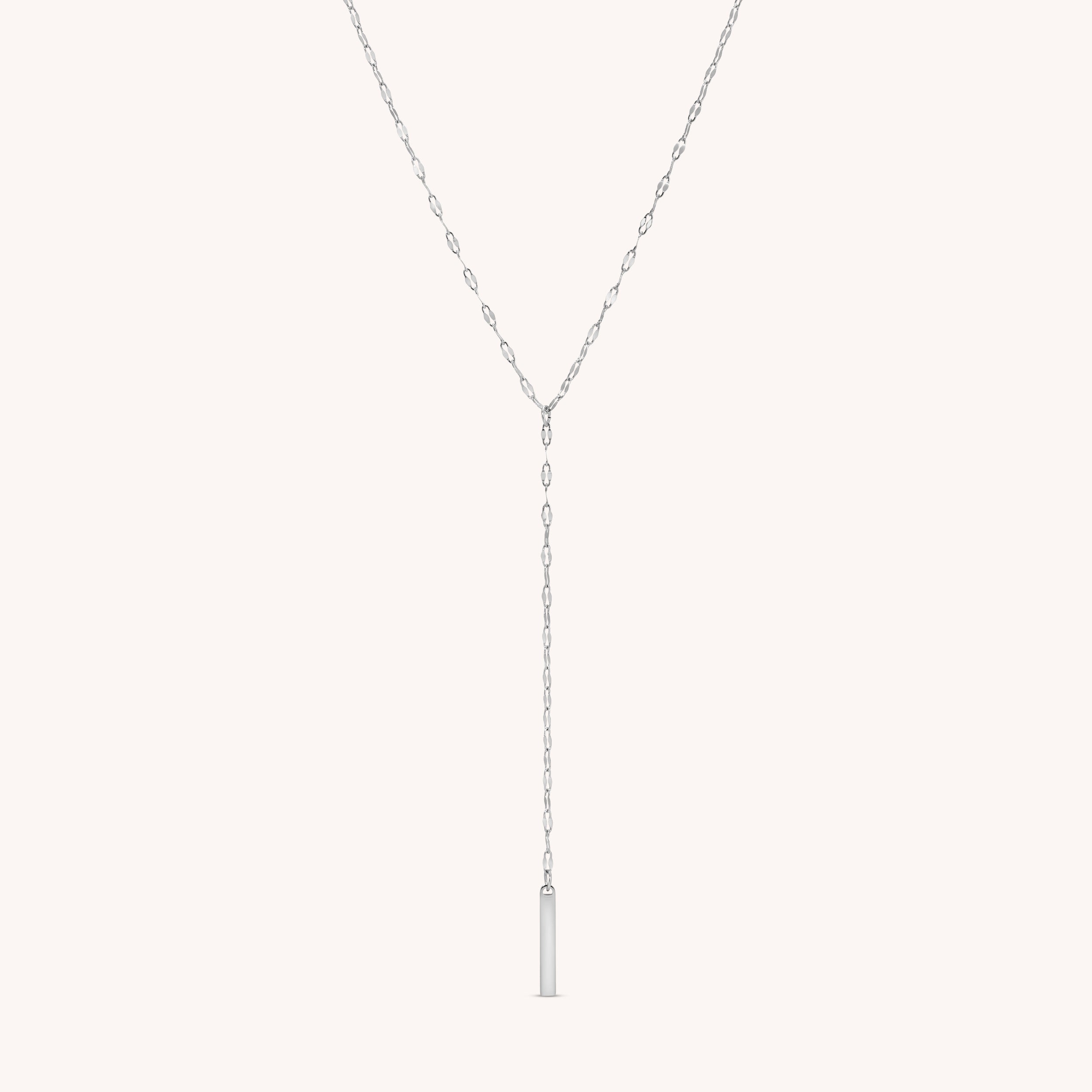 Stainless Steel Lariat Bar Necklace