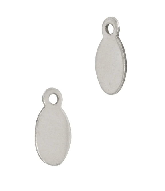 Mini Oval Engravable Charm