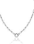 Stainless Steel Paperclip Charm Holder Necklace