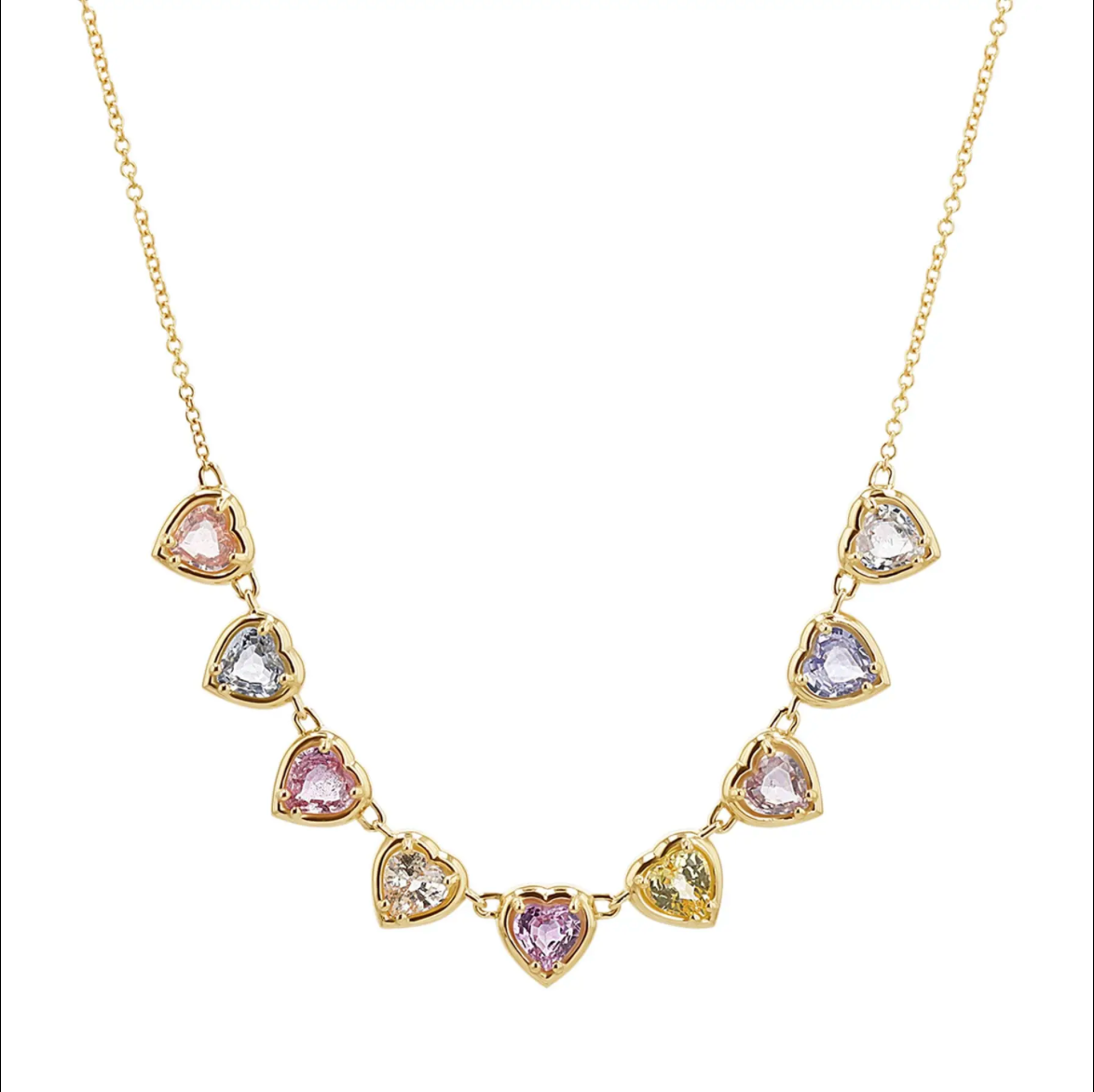 Baby Gem Heart Strand Necklace
