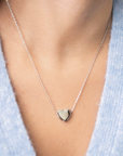 Stainless Steel Engravable Heart Pendant Necklace