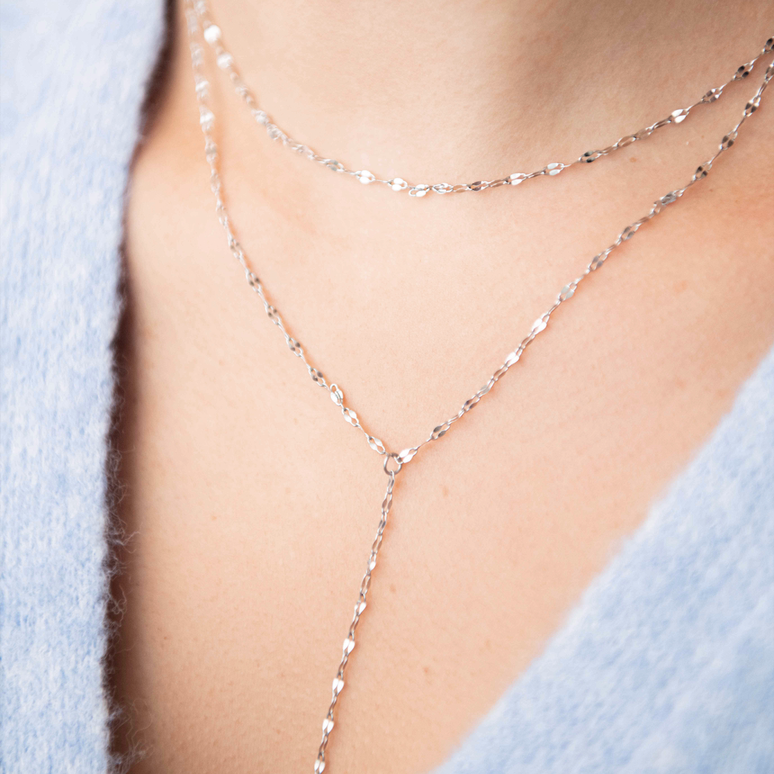 Stainless Steel Lariat Bar Necklace