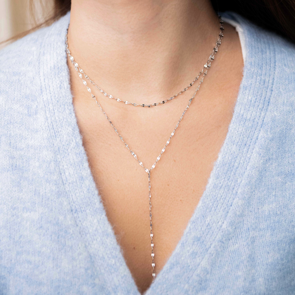 Stainless Steel Lariat Bar Necklace