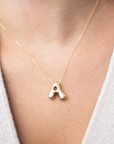 Medium Wavy Bubble Letter Necklace