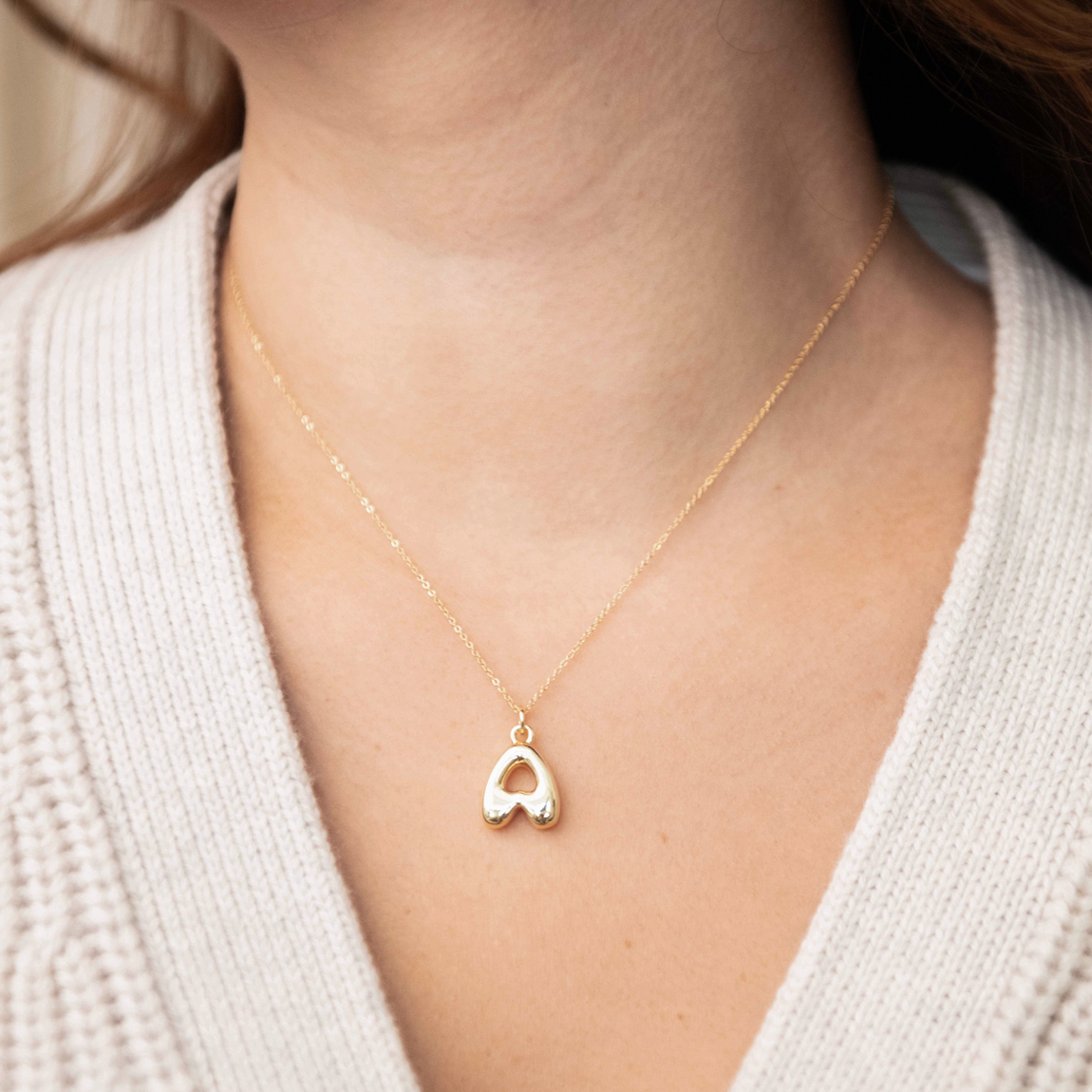 Medium Bubble Letter Necklace