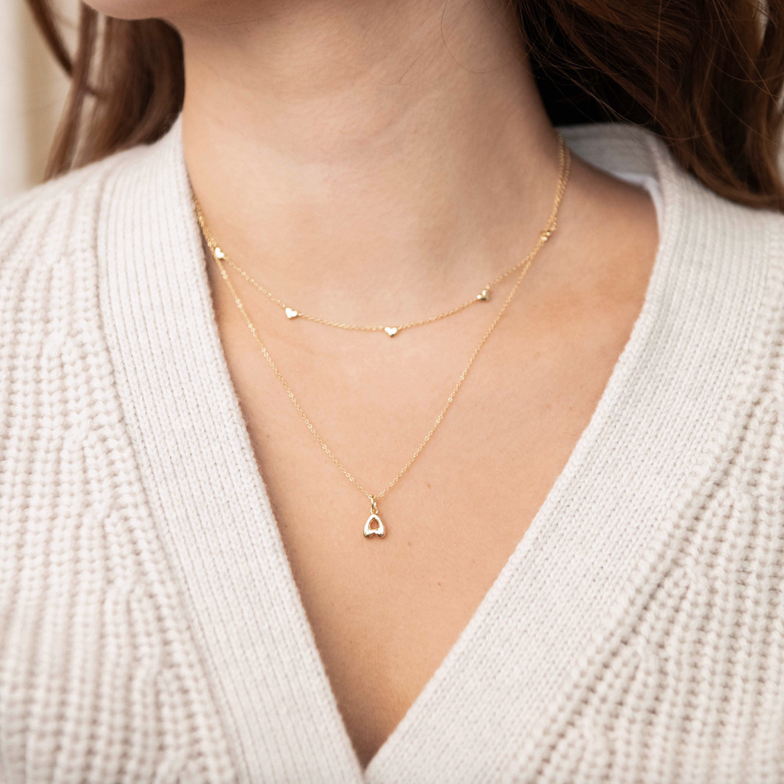 Mini Bubble Letter Necklace