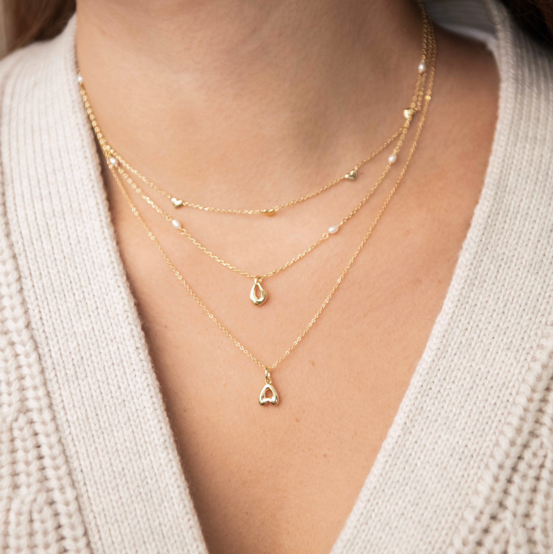 Mini Bubble Letter Necklace