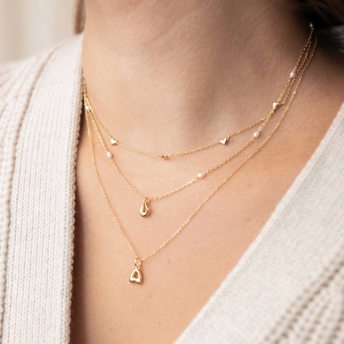 Mini Bubble Letter Necklace