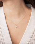 Medium CZ Letter Necklace