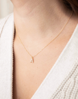 Medium CZ Letter Necklace