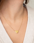 Stainless Steel Engravable Heart Pendant Necklace