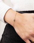 Asymmetrical Green Stone Bracelet