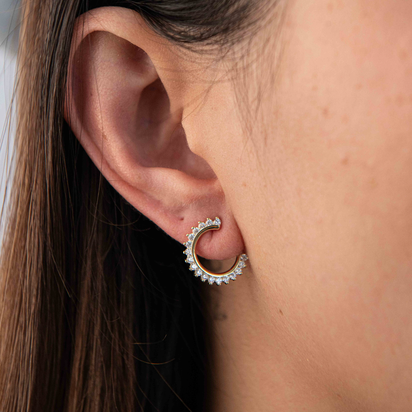 CZ Curve Studs