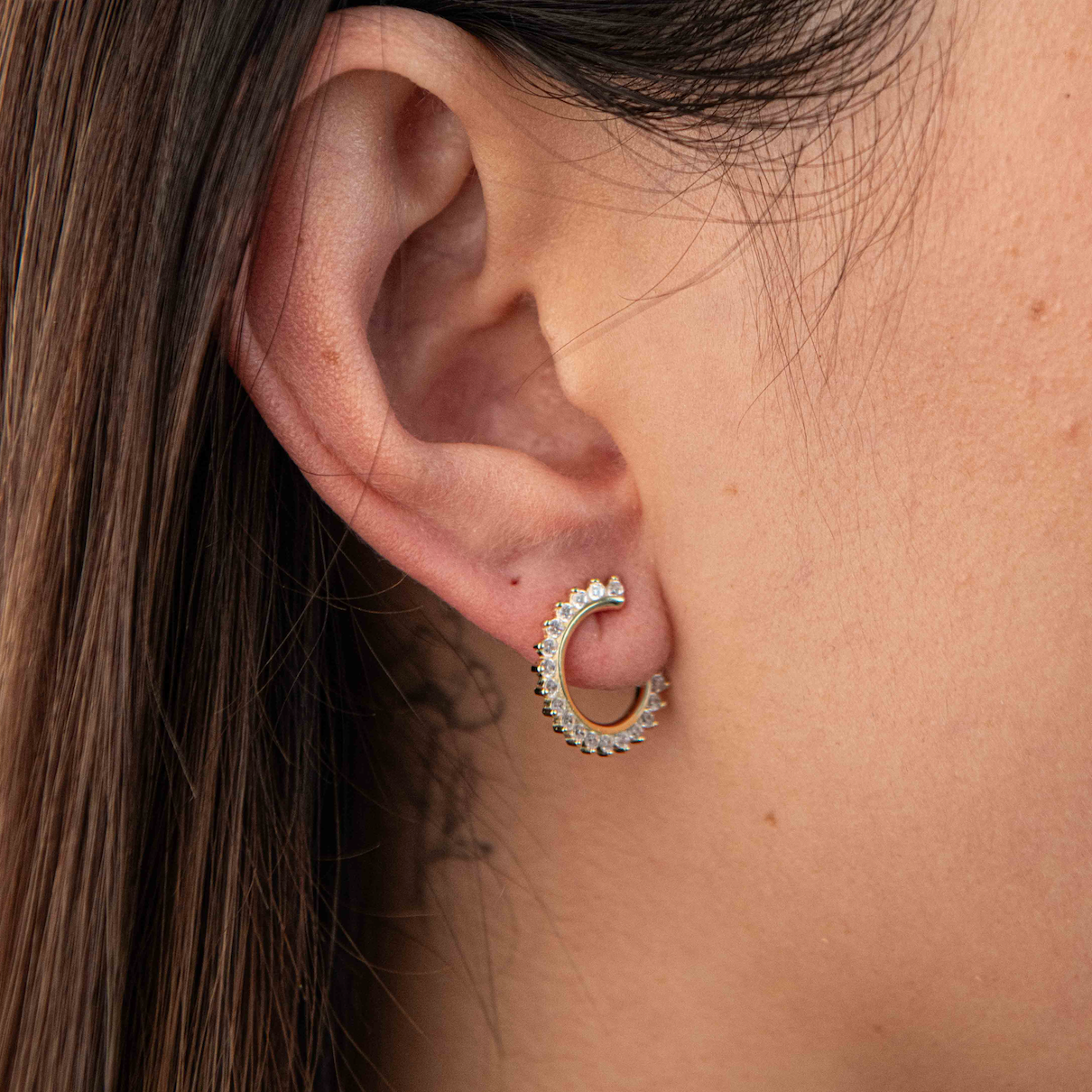 CZ Curve Studs