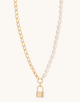 Half & Half Lock Necklace