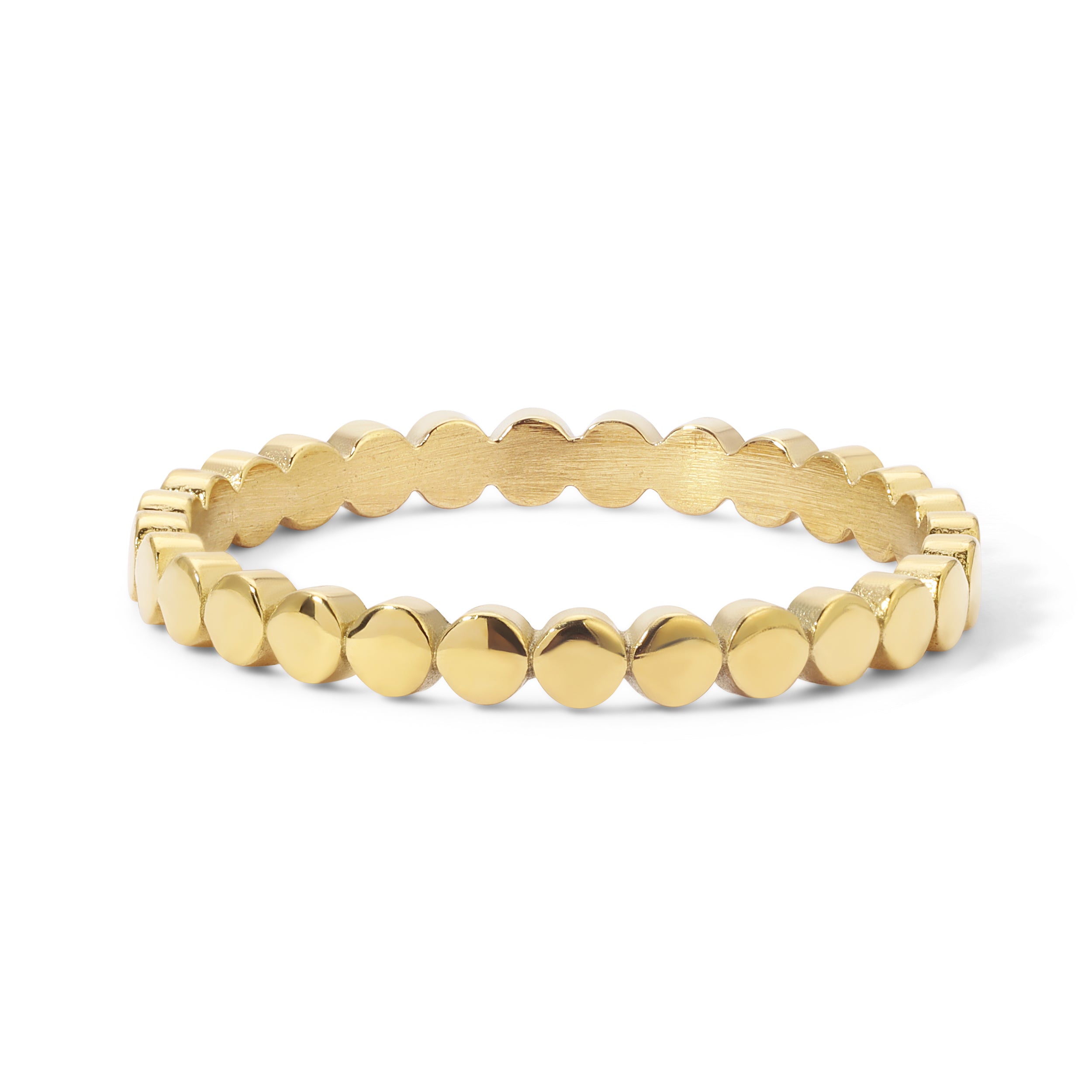 Stainless Steel Flat Beaded Ring