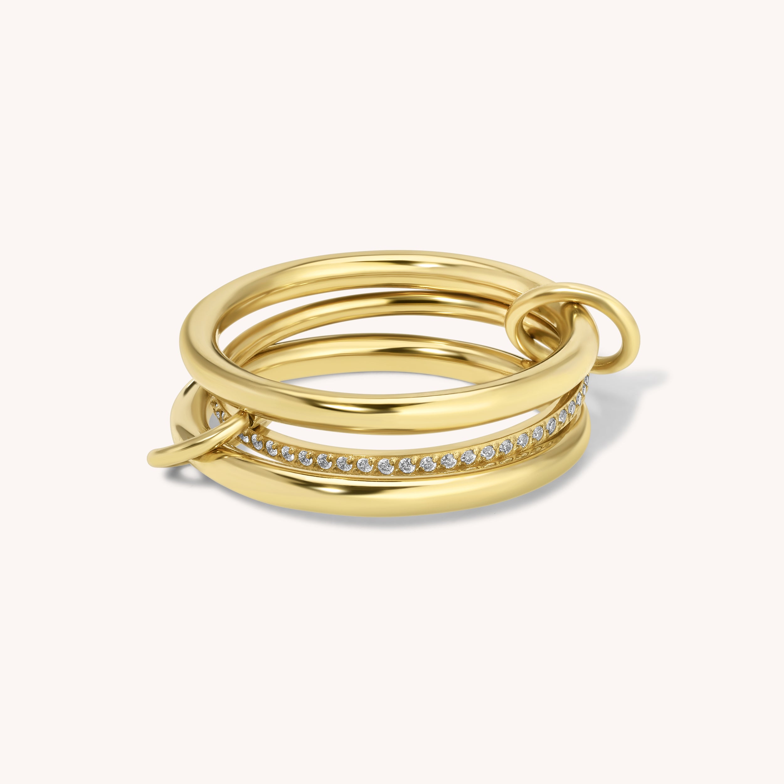 Stainless Steel Triple Ring Two Tone