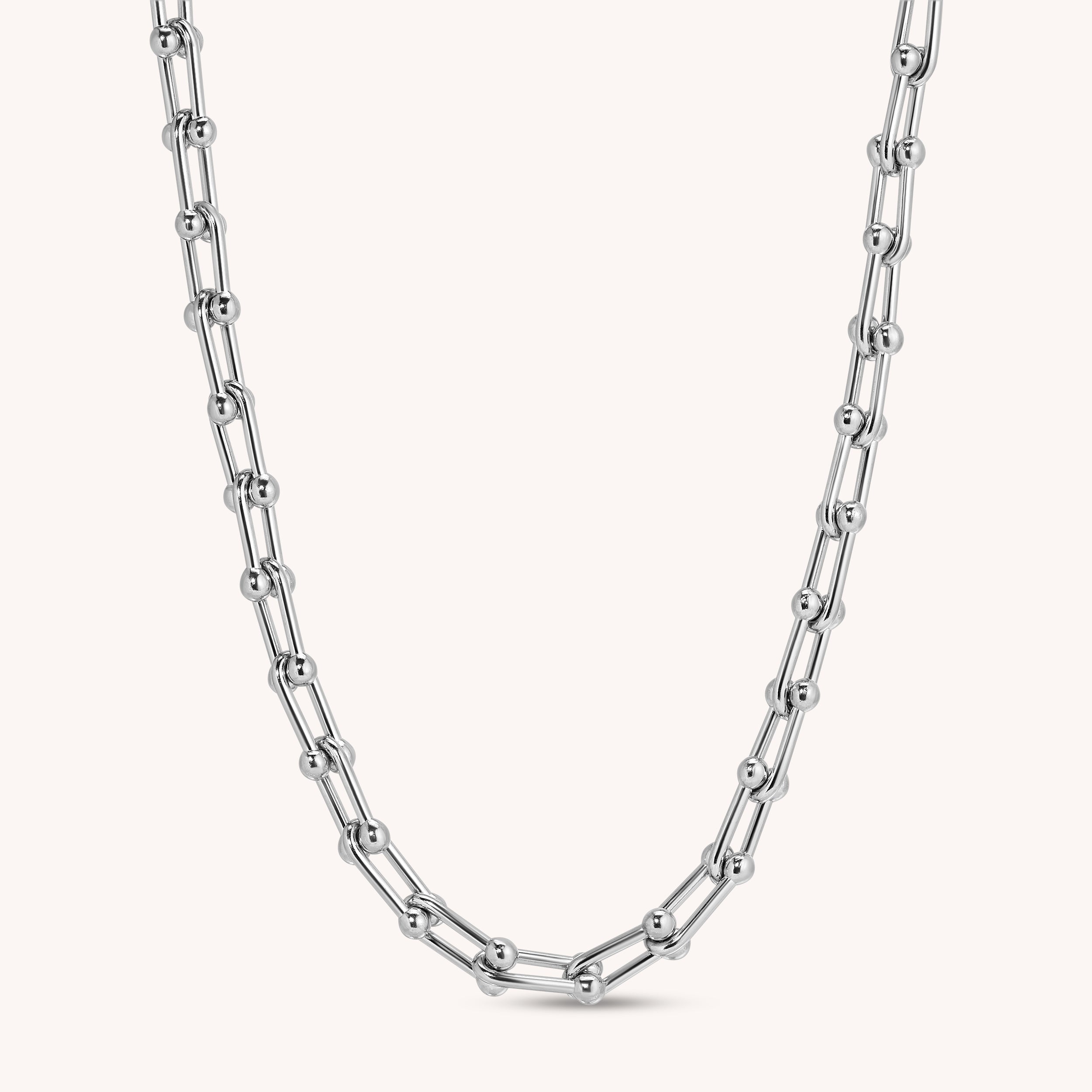 Chunky Bead Paperclip Chain