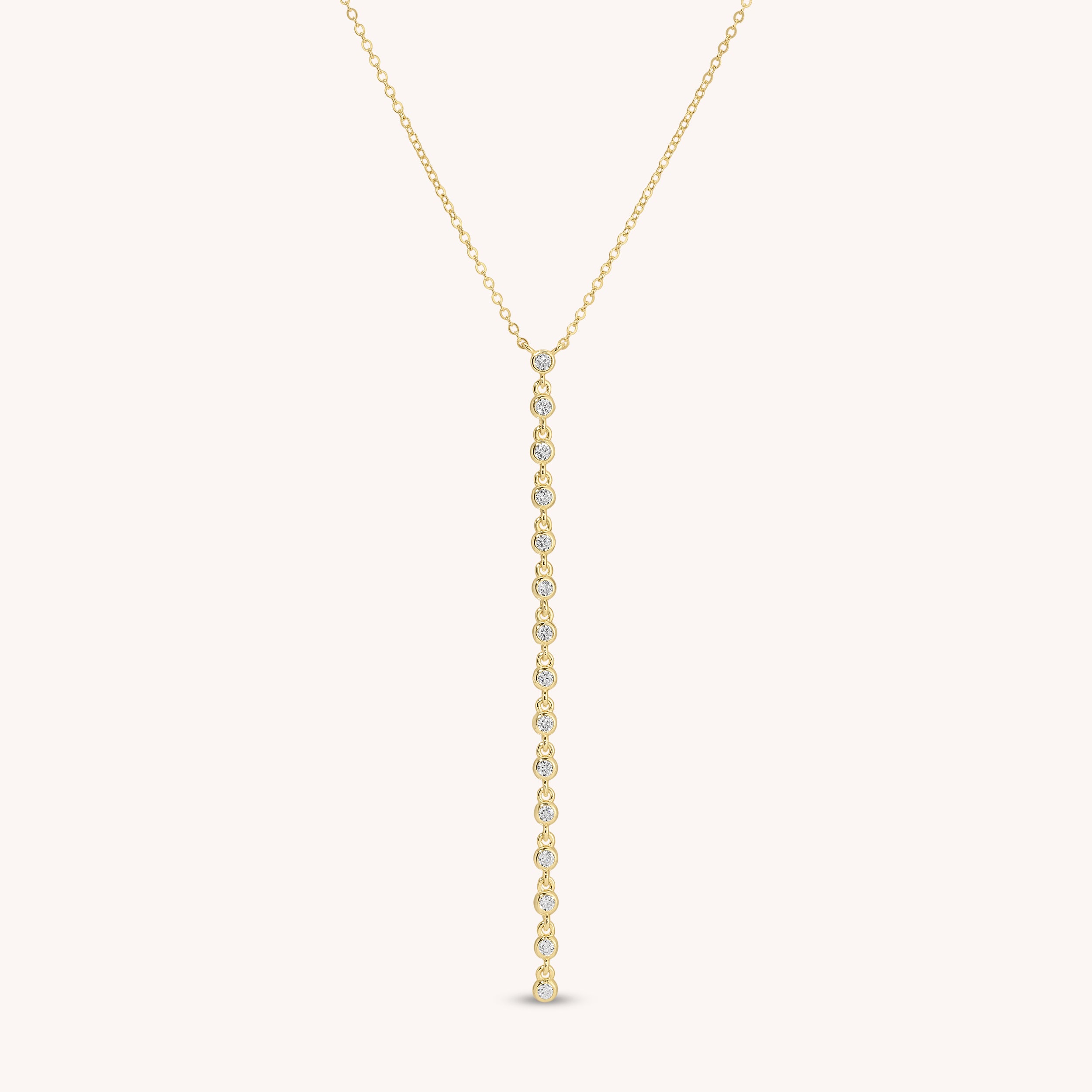 CZ Bezel Lariat – Timeless Luxury LA