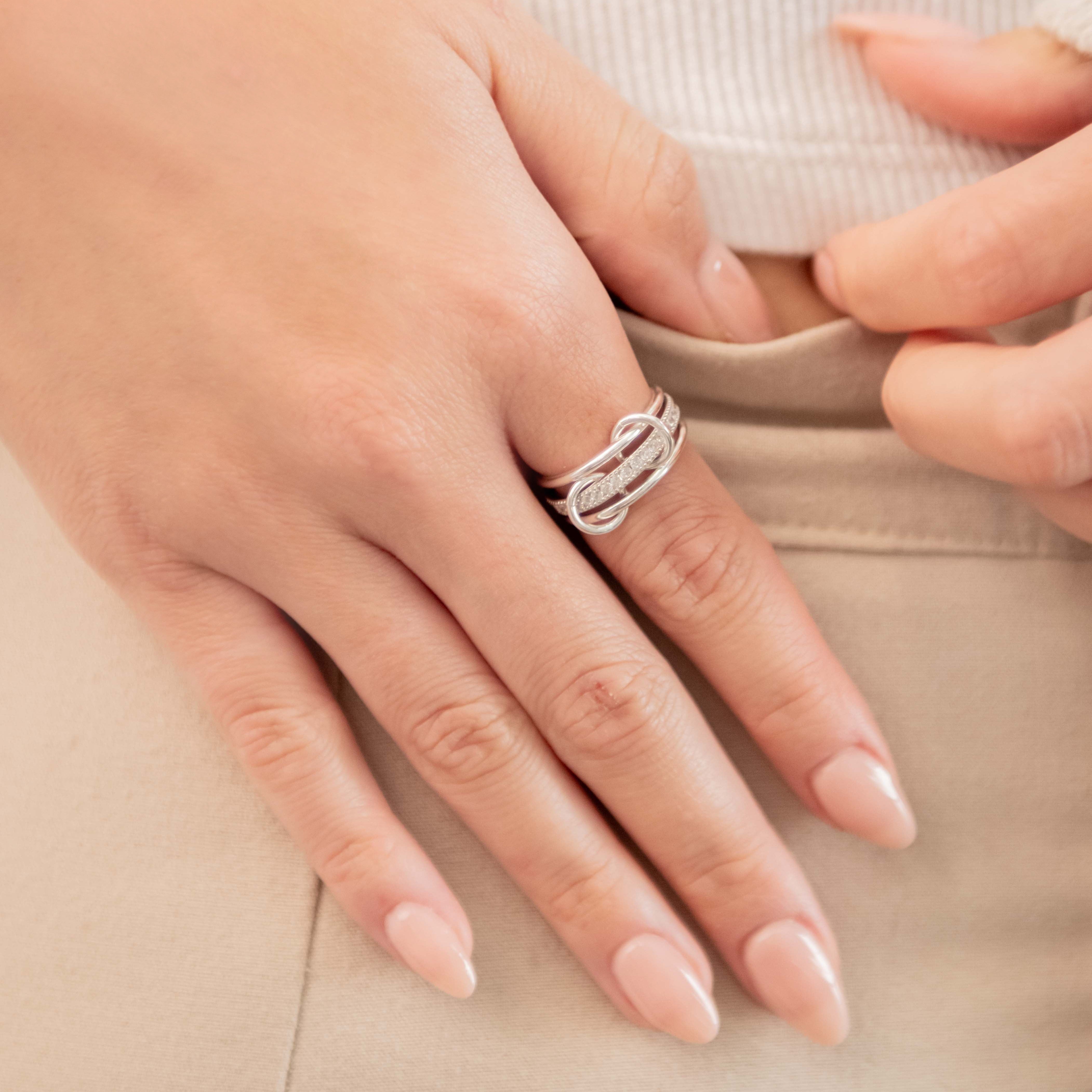 Silver Triple Ring