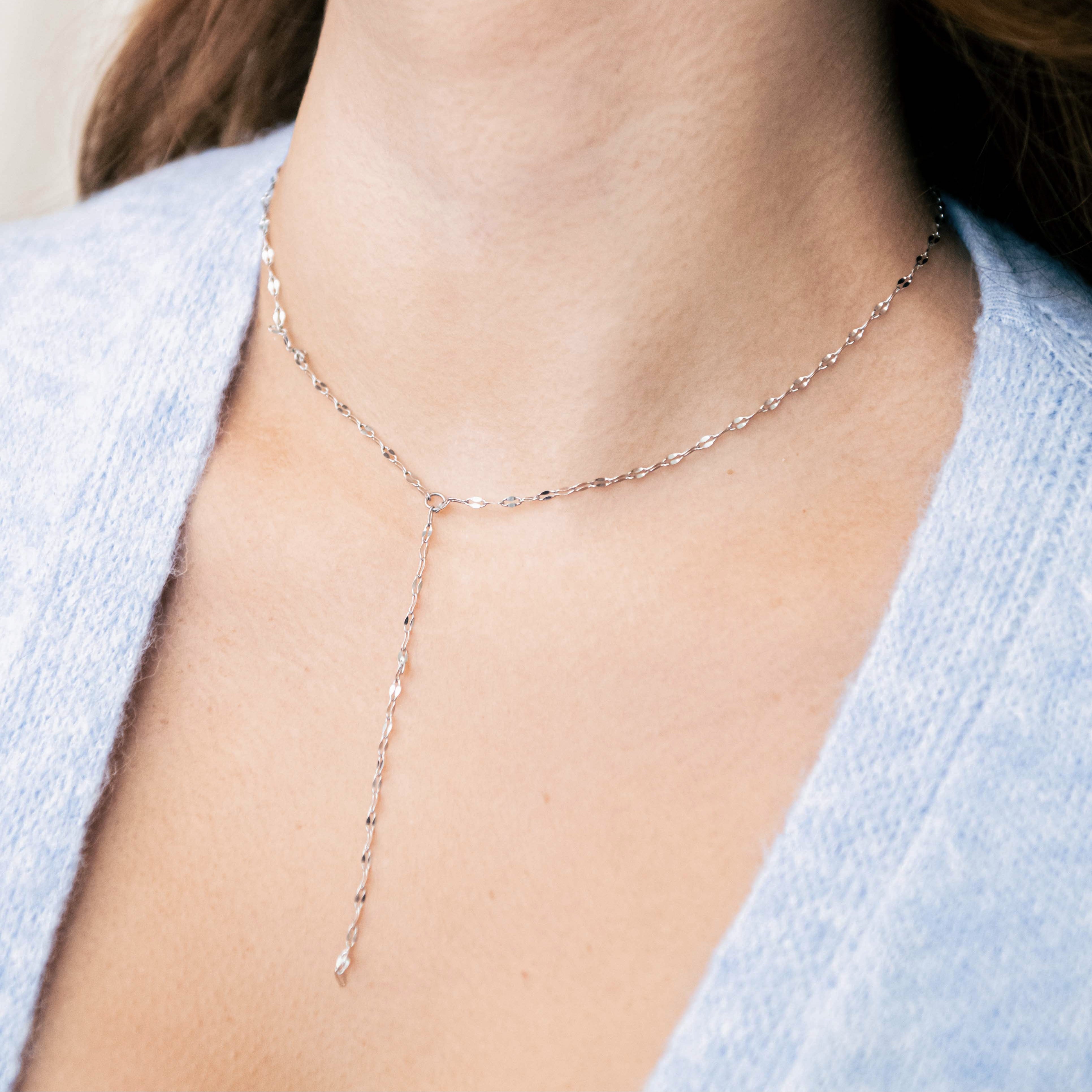 Stainless Steel Lariat Necklace