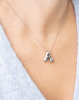 Medium Wavy Bubble Letter Necklace