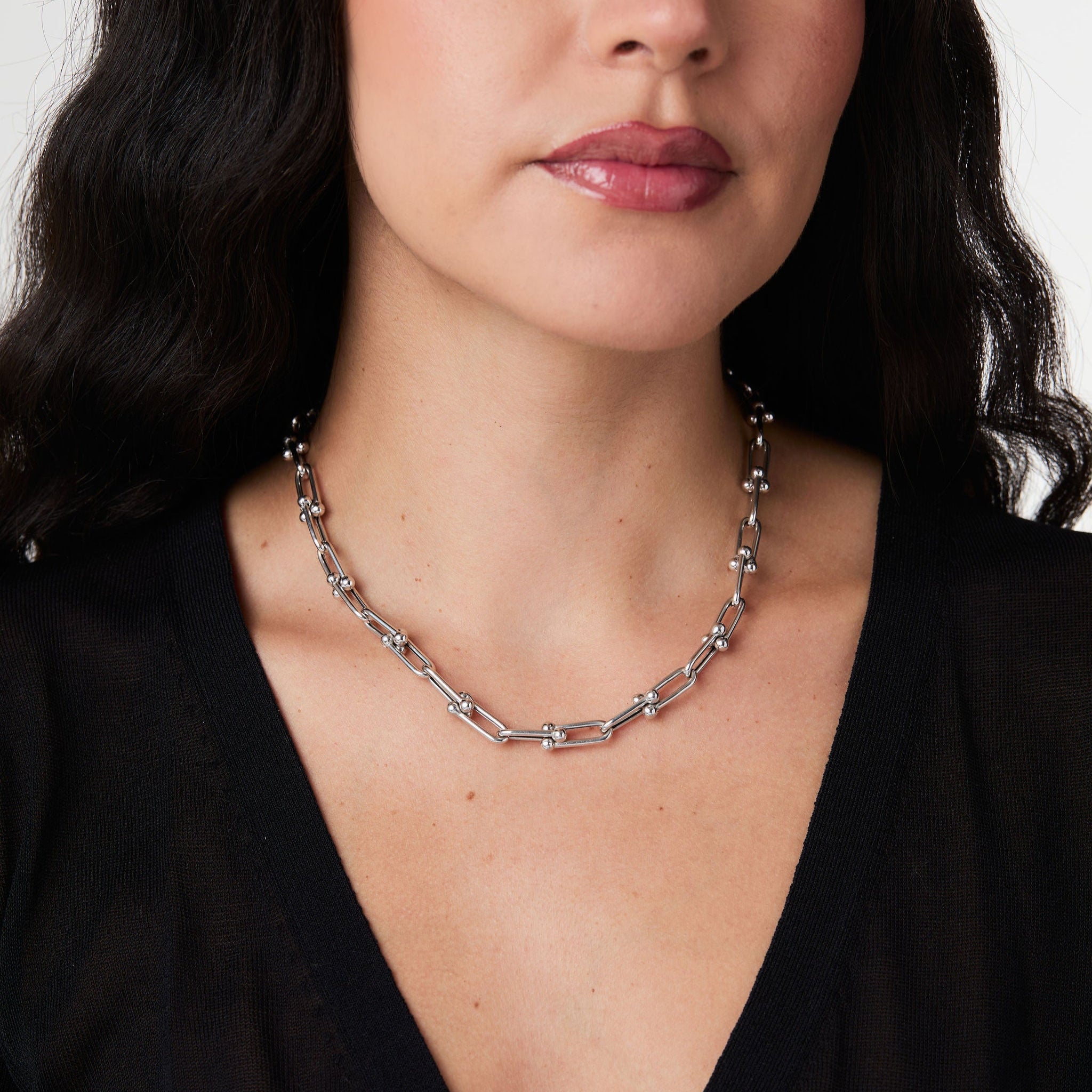 Chunky Bead Paperclip Chain