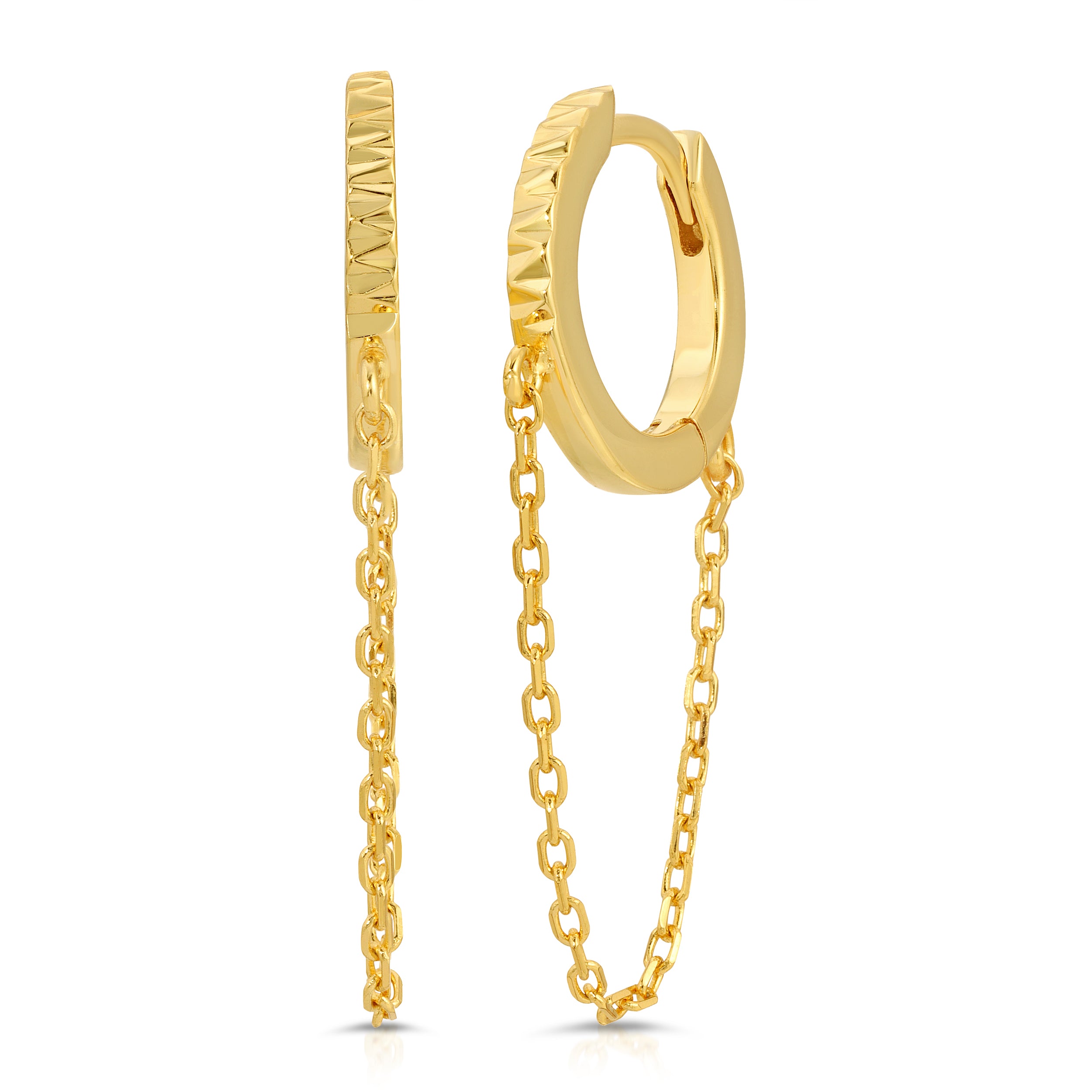 Single Chain Diamond Cut Huggies