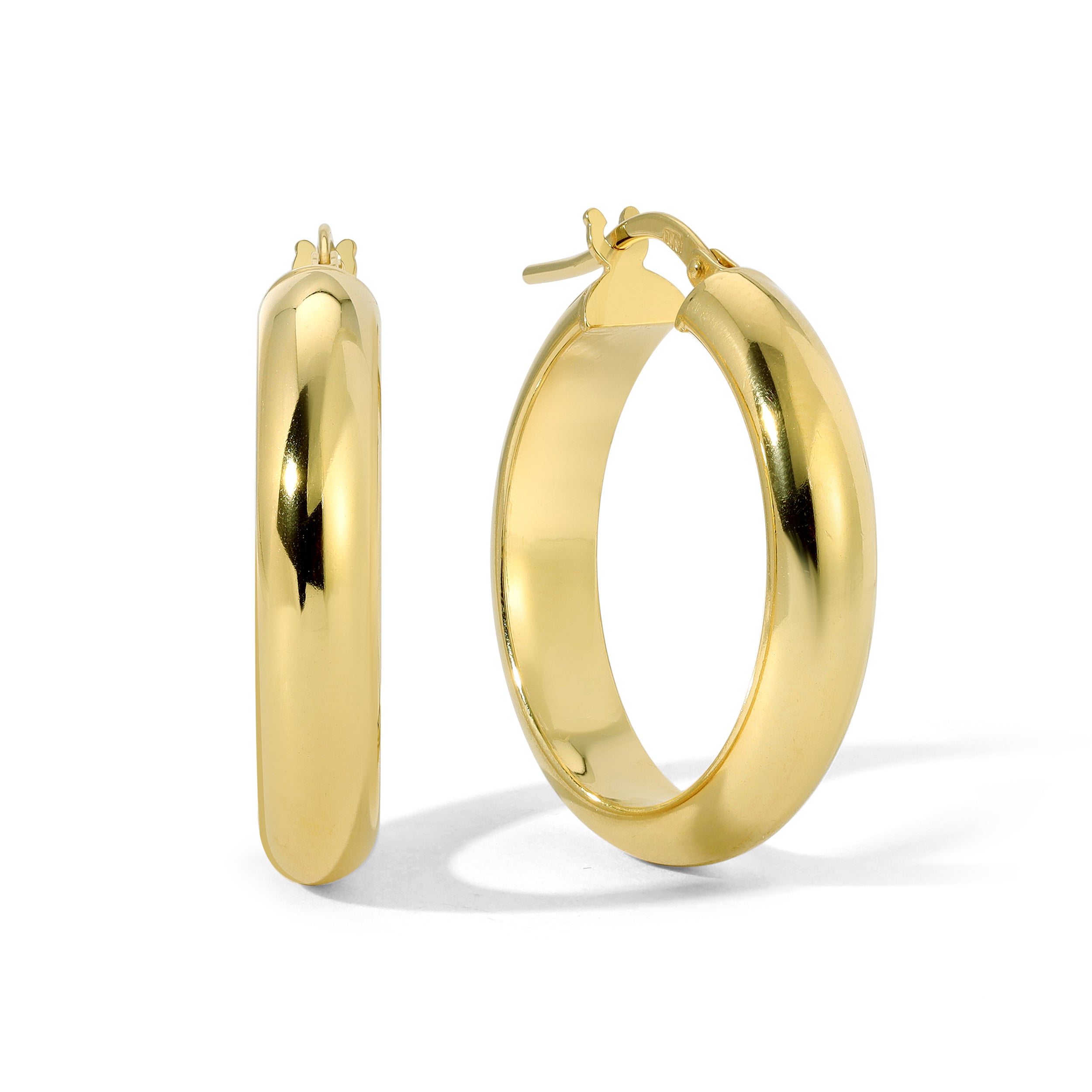 Gold Chunky Rounded Hoops