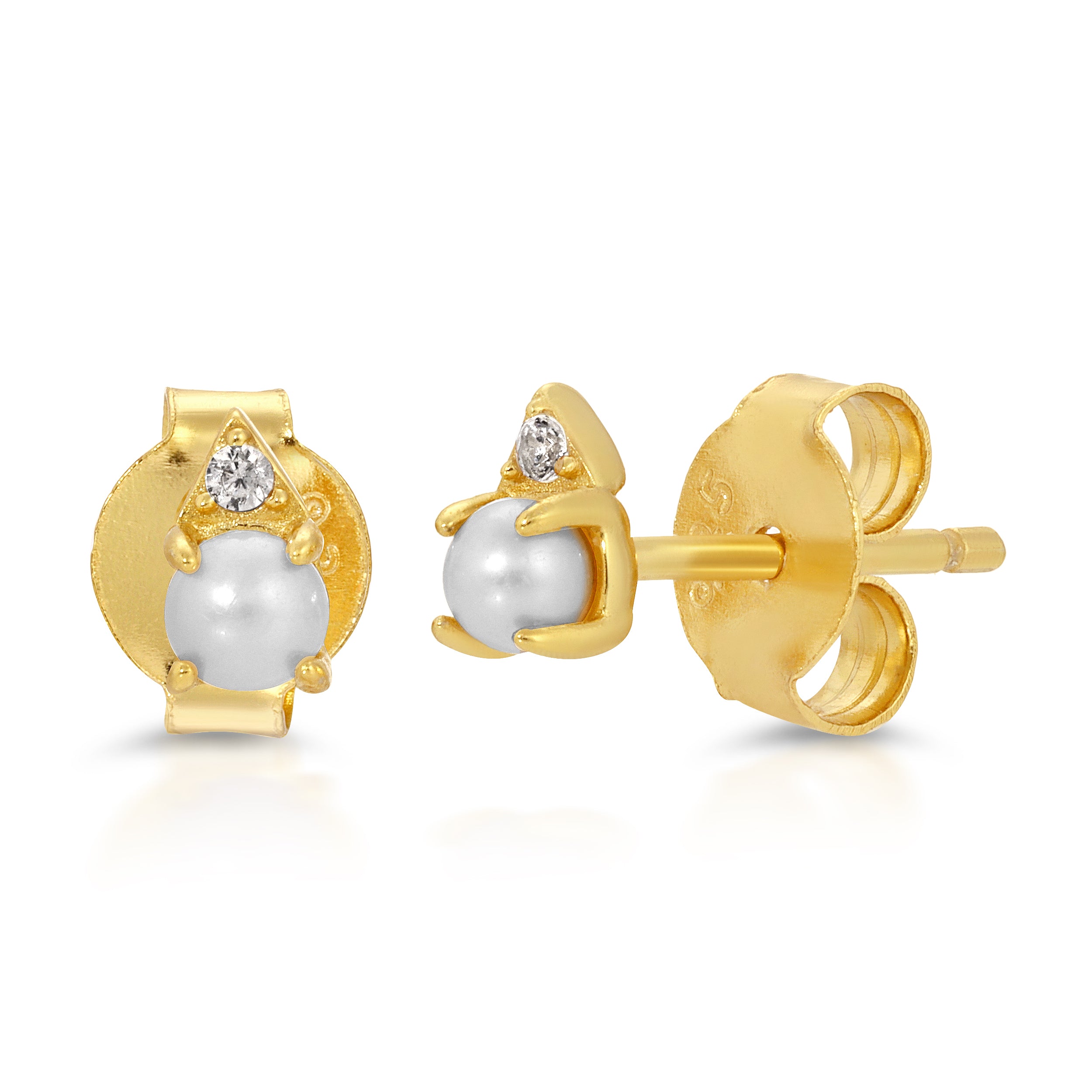 Pearl and CZ Studs