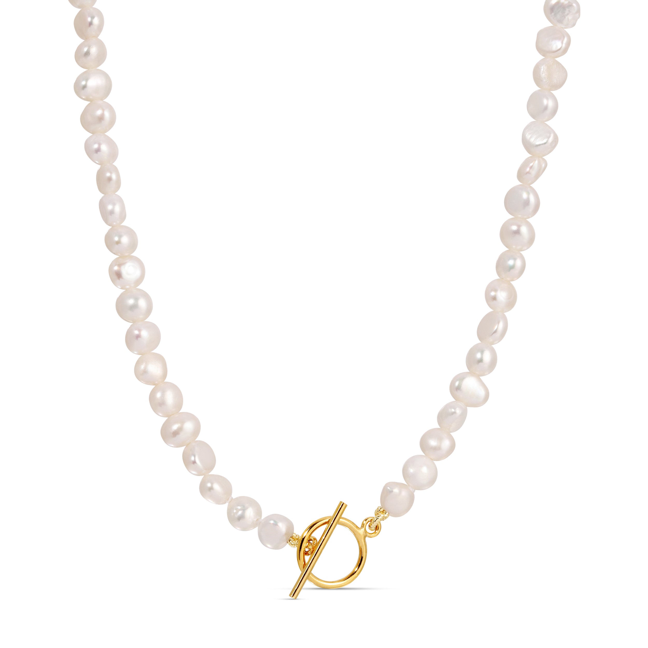 Pearl Toggle Clasp Necklace