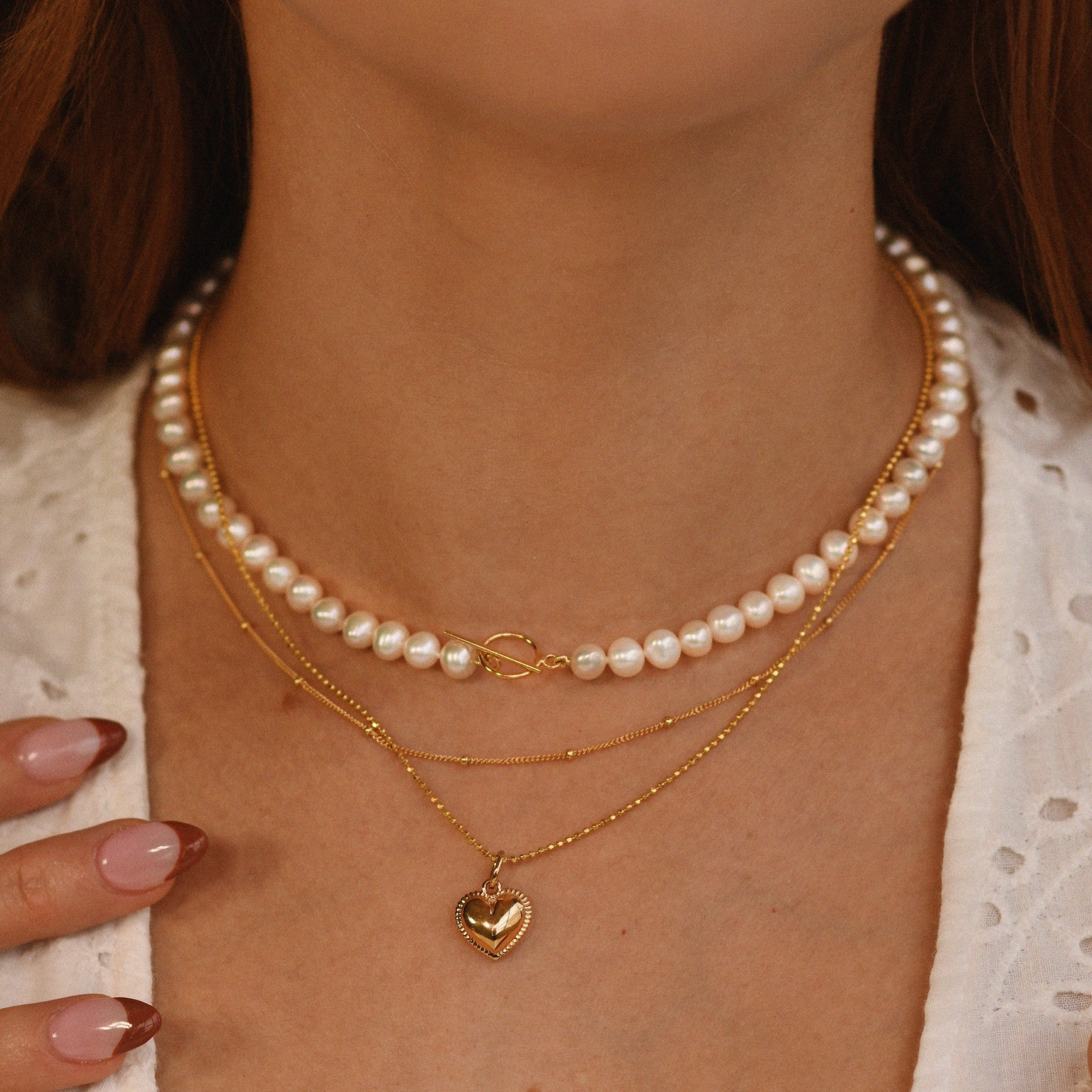Pearl Toggle Clasp Necklace