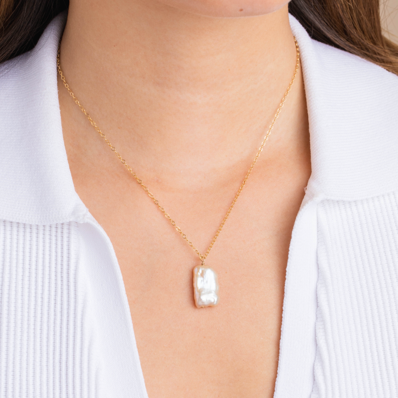 Baroque Pearl Pendant Necklace