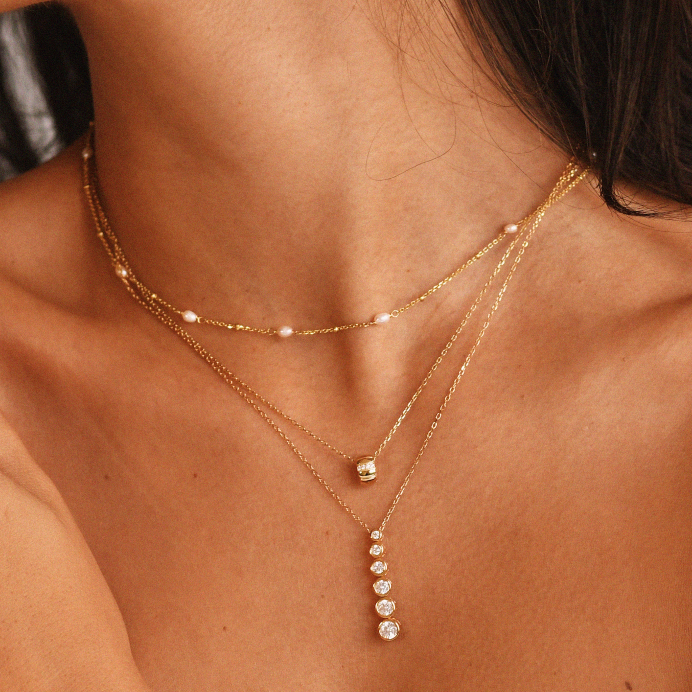 Marshmallow CZ Pendant Necklace